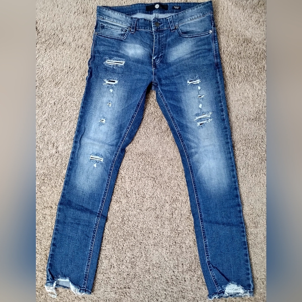 Jordan Craig Sean Fit Distressed Slim Stretch Denim Jeans - NWOT - 32/32
